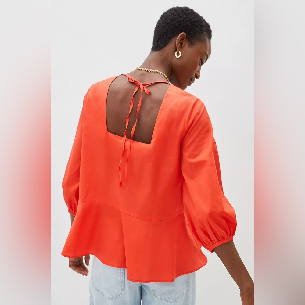 NWT Harshman Arpina Blouse in bright Coral - Picture 2 of 8